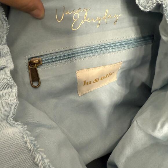 Lu and Elle Towel Beach Backpack, Blue, One Size - Picture 2 of 6